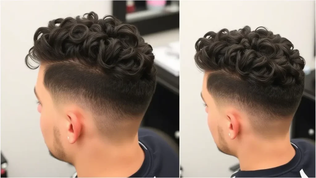 Curly Top Low Taper Fade