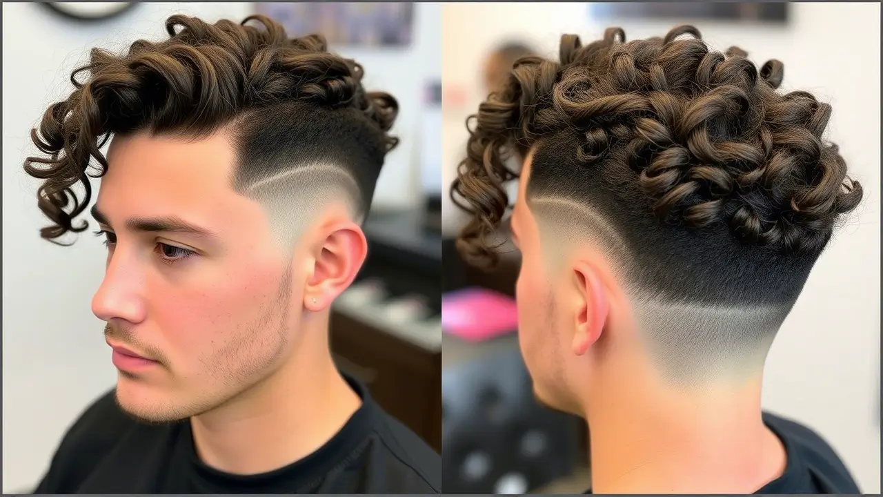 Curly Top Low Taper Fade