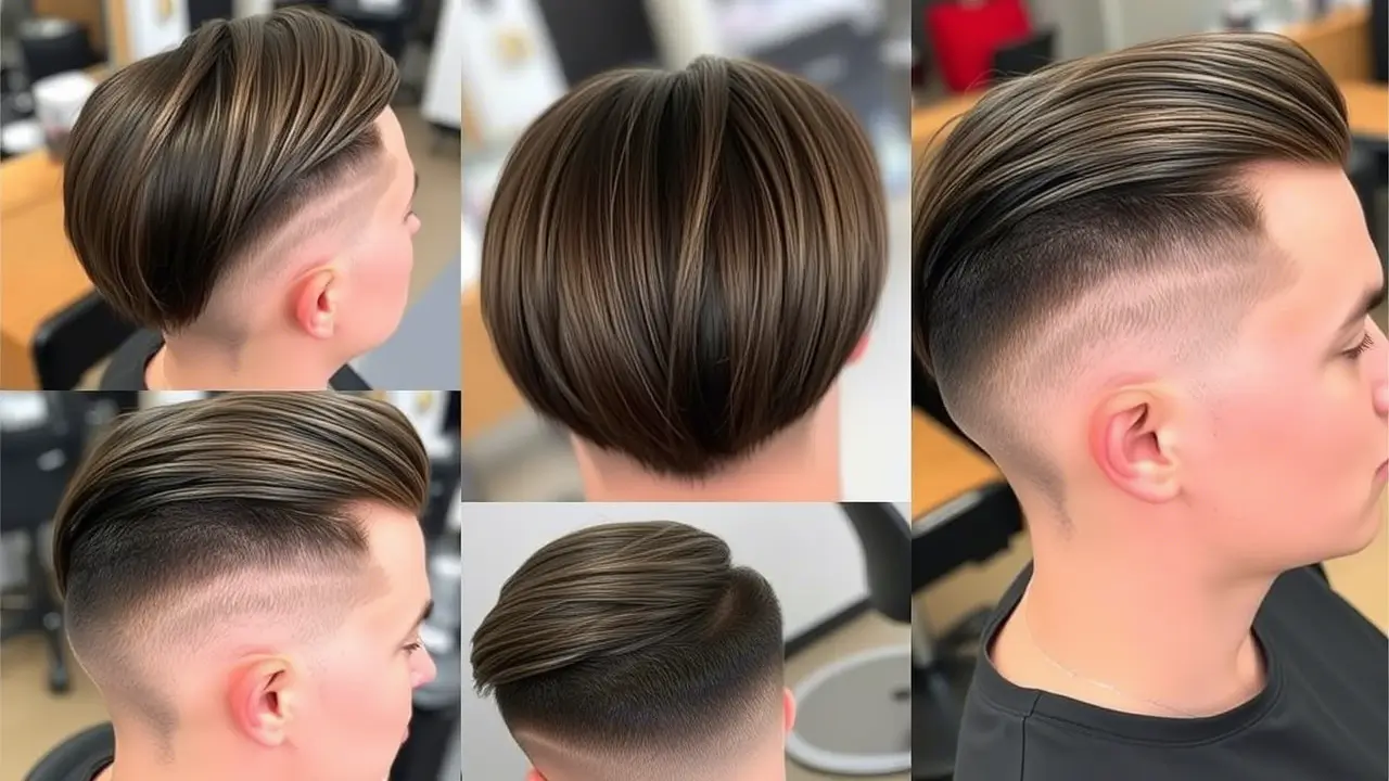 Low Taper Fade with Straight Hair